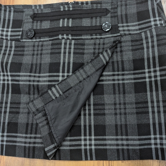 Smart Set Black and Gray Plaid Mini Skirt - Picture 7 of 9